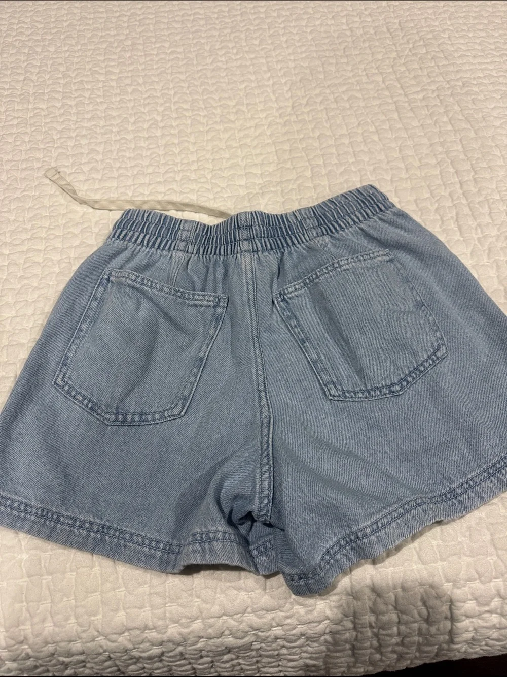 Denim Drawstring Shorts